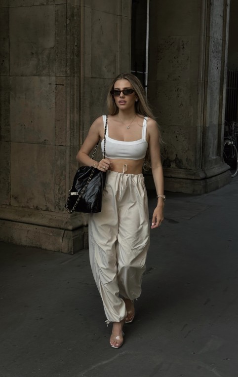 Cargo Wide Pants Milk 